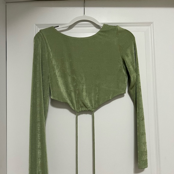 Green Wrap Around Princess Polly Top - Picture 1 of 4